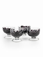 4-Piece Bundle of Murano Bowl/Cup, 11cm Black