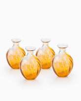 4-Piece Bundle of Murano Bud Vase, 23cm diameter, Amber