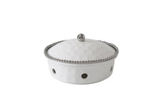 3-Piece Bundle of Small Round Chafing Dish with Silver Beads