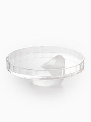 Clear Crystal Fruit Bowl, Oil Finish, Low