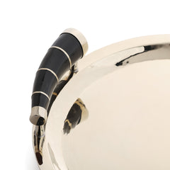 Angostura Round Tray with Goat Horn Handles