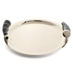 Angostura Round Tray with Goat Horn Handles