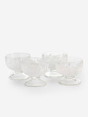4-Piece Bundle of Murano Bowl/Cup, 11cm White