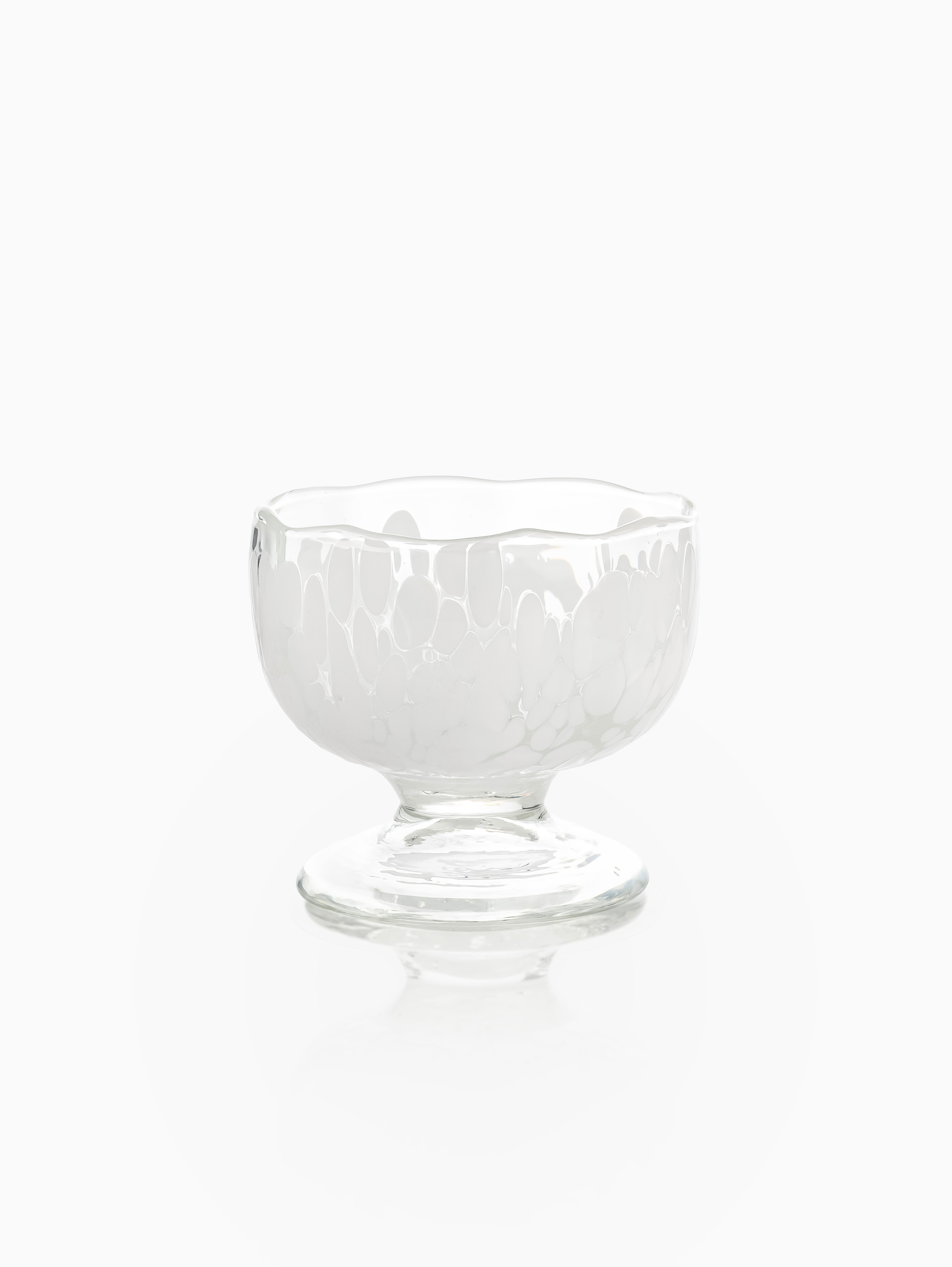 4-Piece Bundle of Murano Bowl/Cup, 11cm White