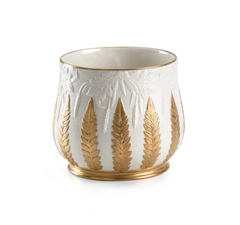 Cachepot with Gold Leaves