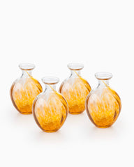 4-Piece Bundle of Murano Bud Vase, 23cm diameter, Amber