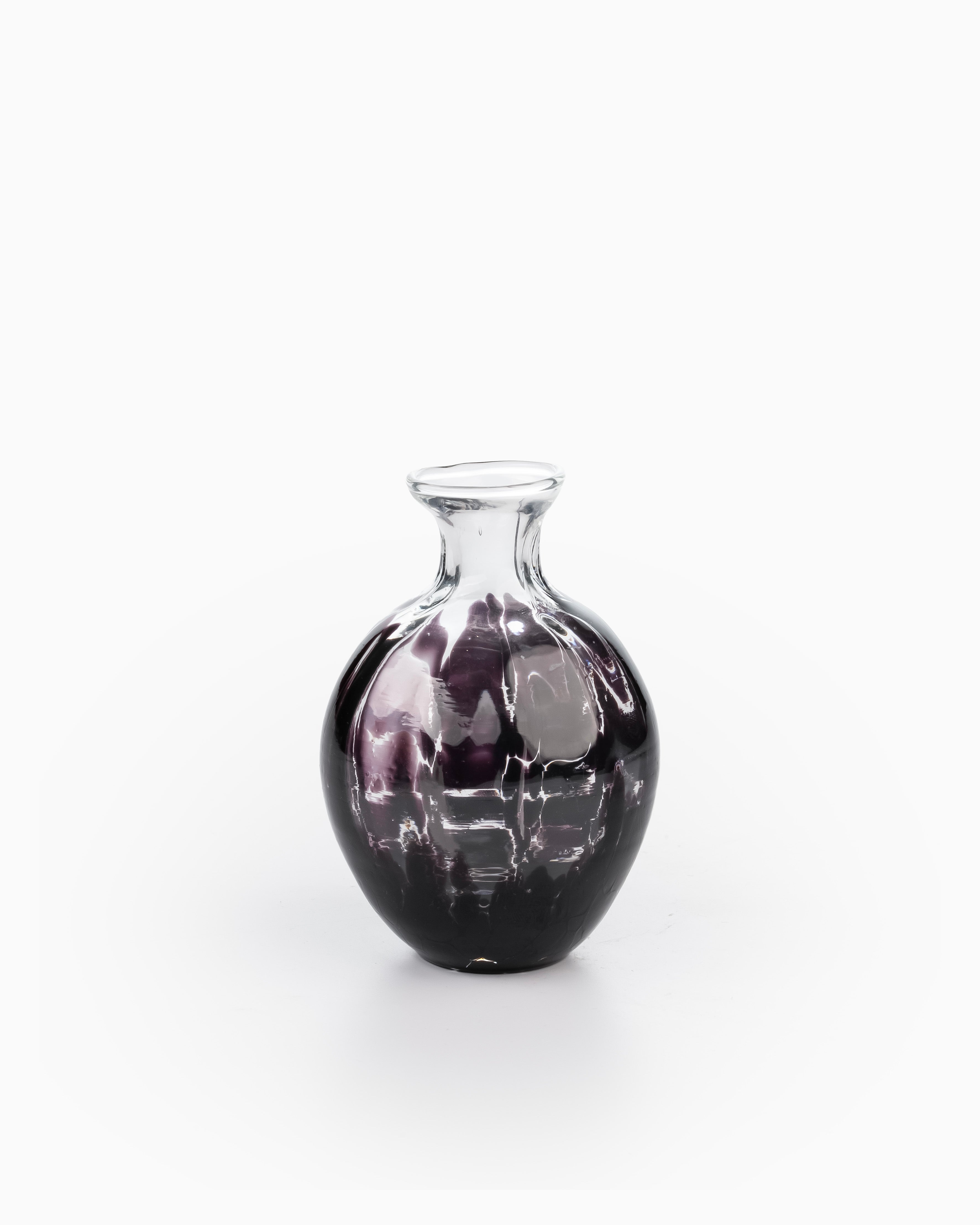 4-Piece Bundle of Murano Bud Vase, 23cm diameter, Black