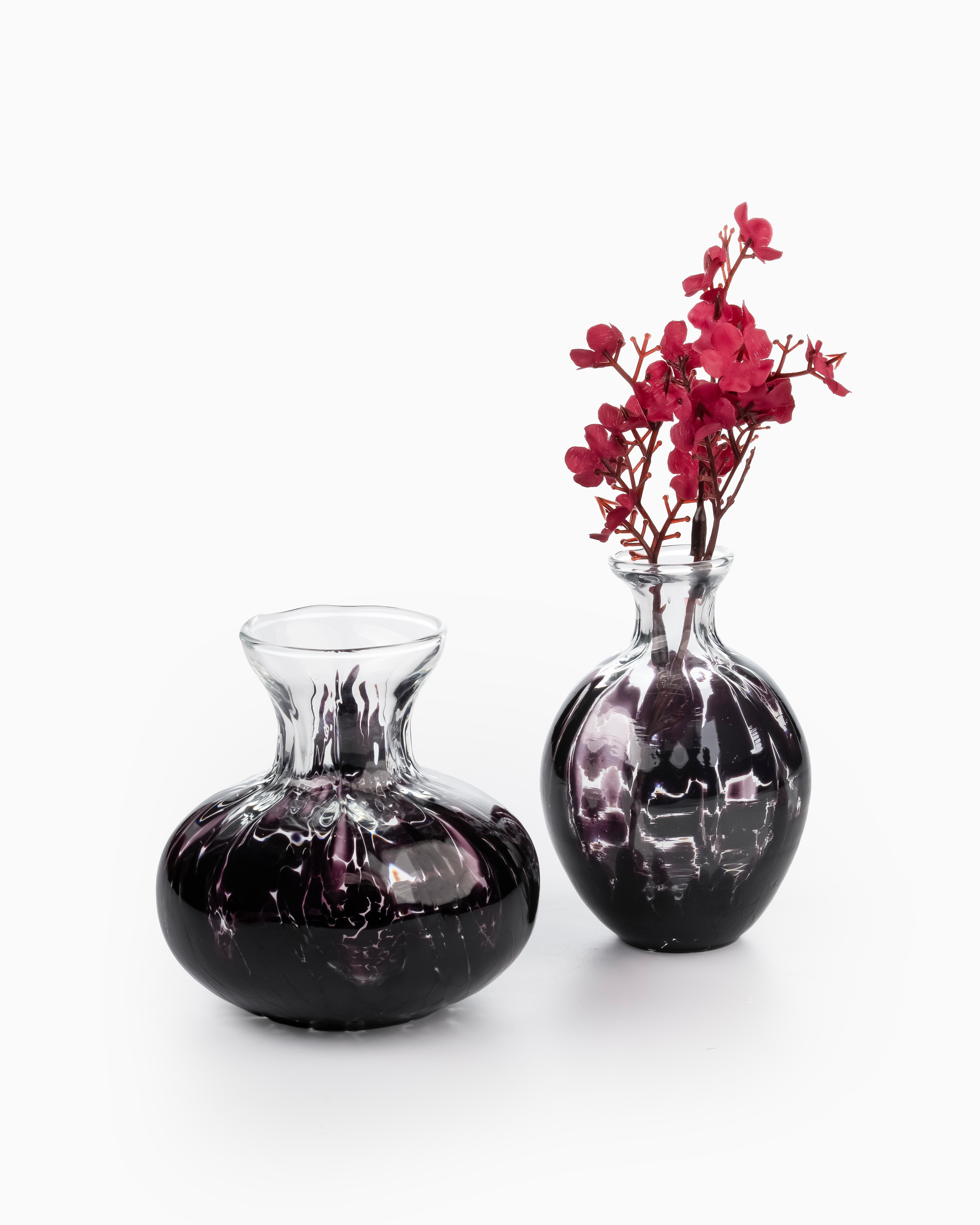 4-Piece Bundle of Murano Bud Vase, 31 cm diameter, Black