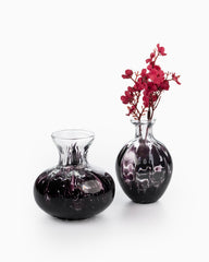 4-Piece Bundle of Murano Bud Vase, 31 cm diameter, Black