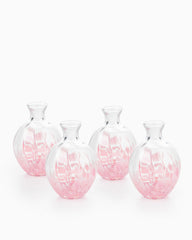 4-Piece Bundle of Murano Bud Vase, 23cm diameter, Pink