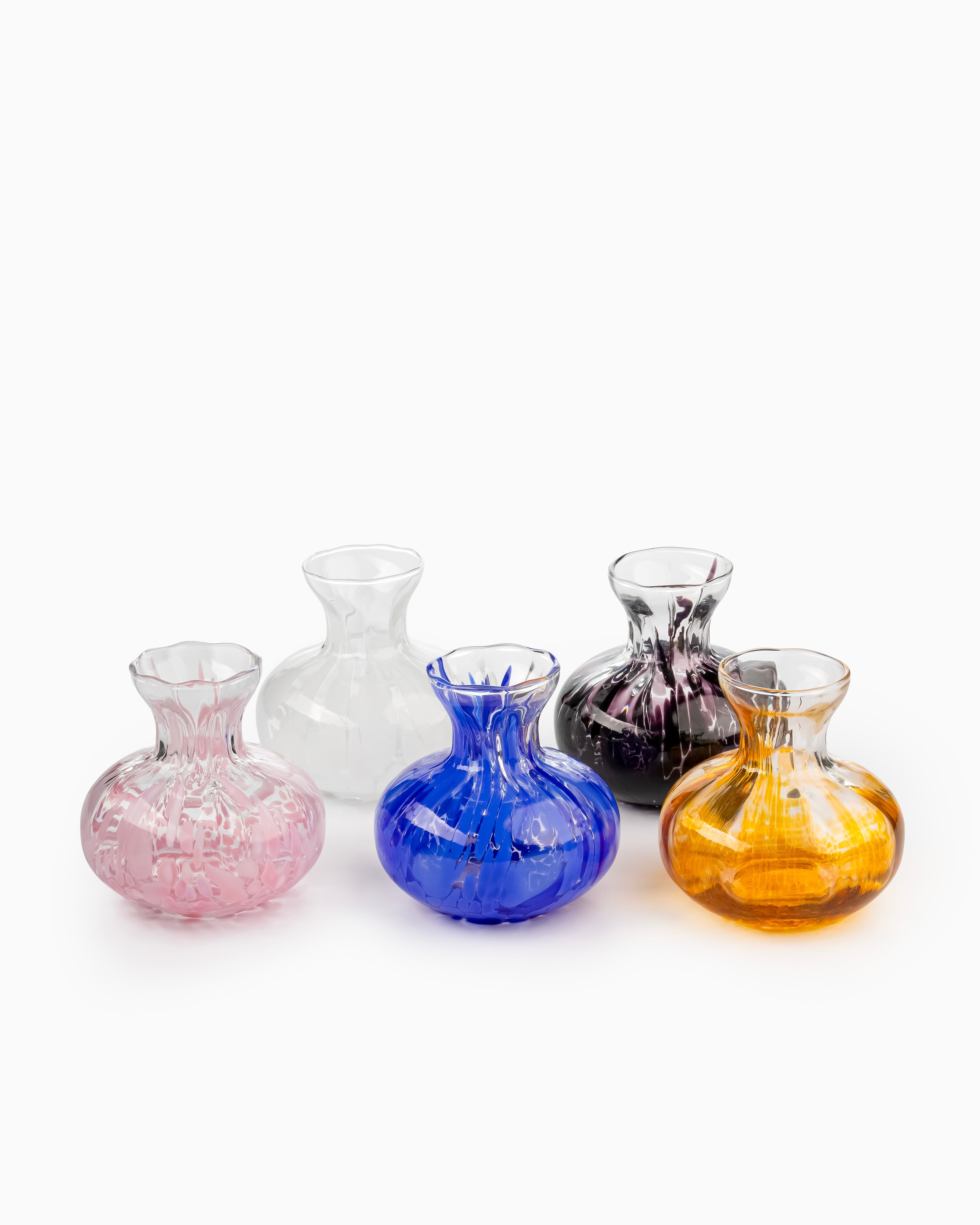 4-Piece Bundle of Murano Bud Vase, 31 cm diameter, Amber