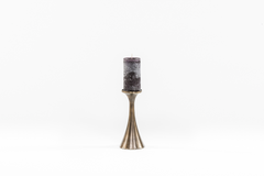 Candleholder Stripe Aluminium - Antique Brass Gold - Tall