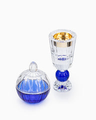 Crystal Mubkhar, Blue and Gold Accent