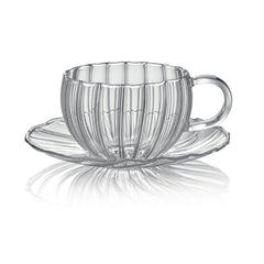 Coffee & Tea Set 2 Pcs Tea Cup With Handle + 2 Saucer