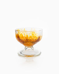 4-Piece Bundle of Murano Bowl/Cup, 11cm Amber