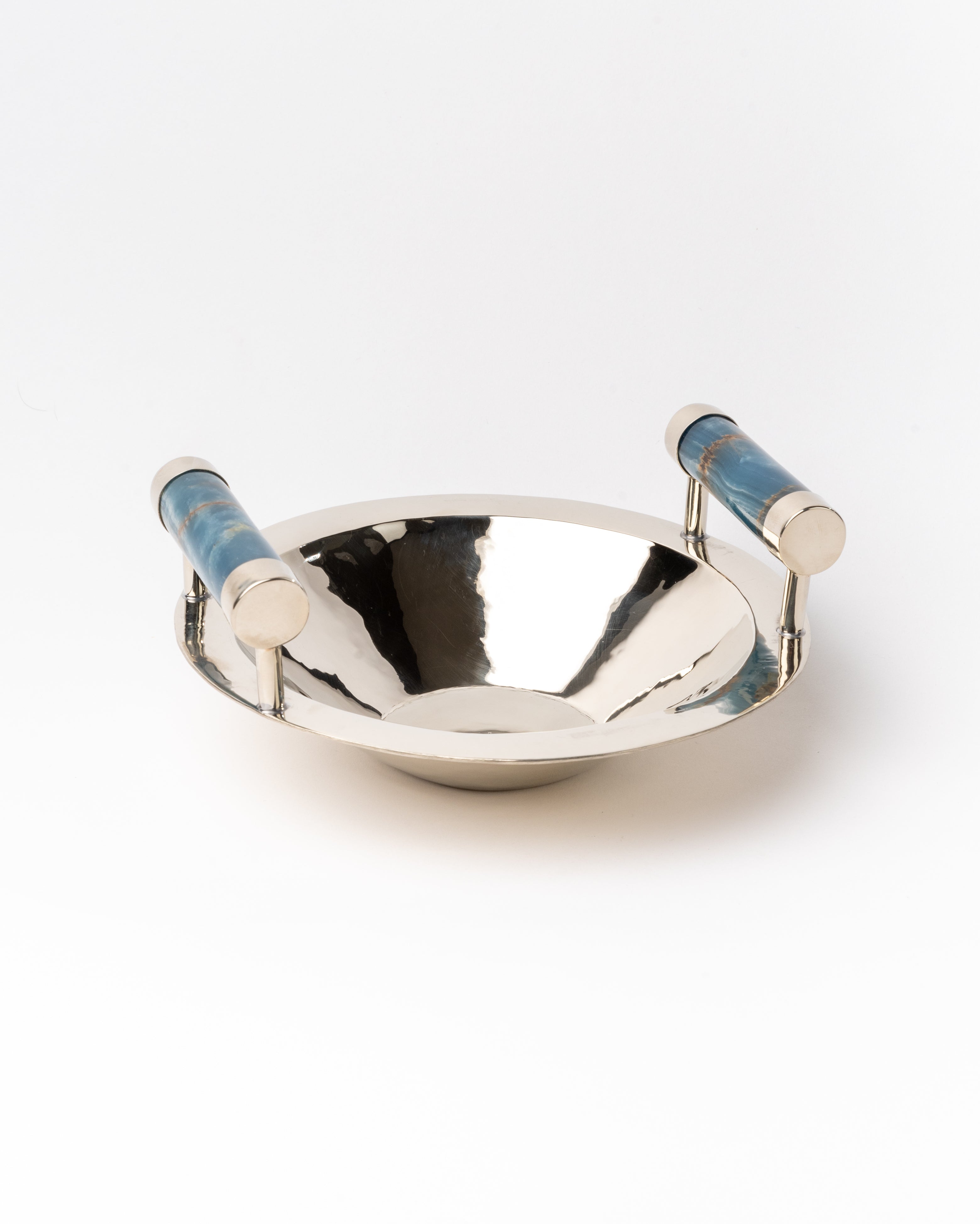 Angostura Bowl with Green/Blue Onyx Handles