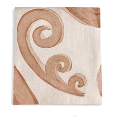 Athenee Peacock Beige Tablecloth, Non-Stain