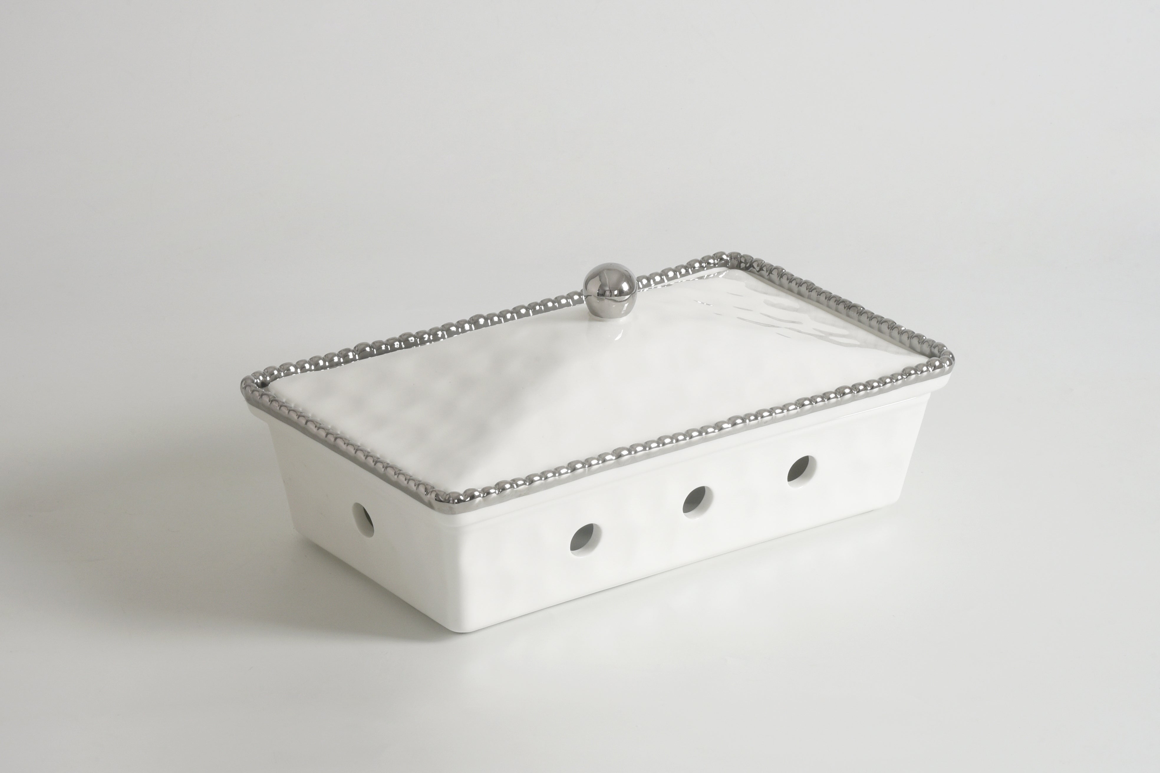5-Piece Bundle of Rectangular Chafing Dish with Silver Beads