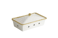 5-Piece Bundle of Rectangular Chafing Dish with Gold Beads