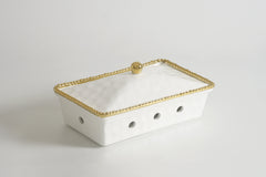 4-Piece Bundle of Rectangular Chafing Dish with Gold Beads