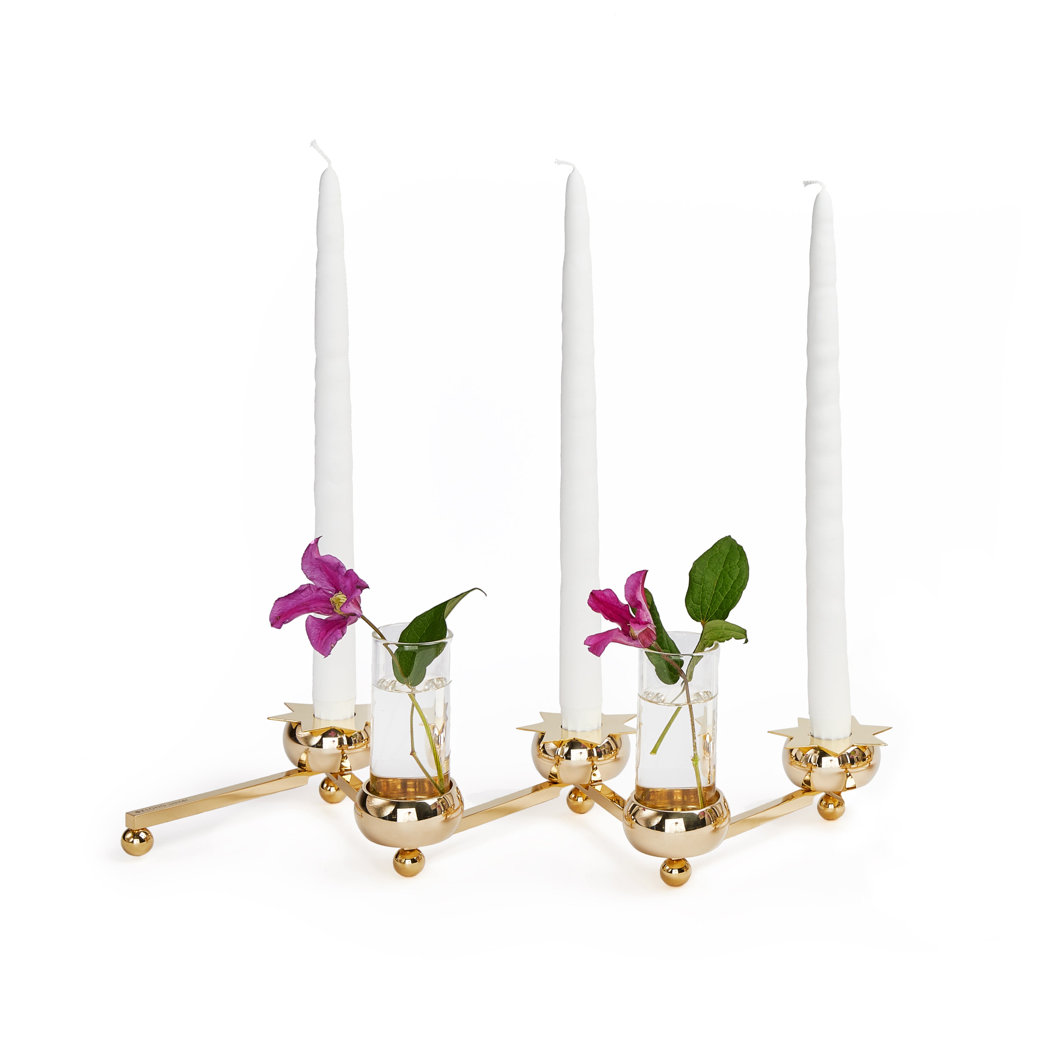 Constella Small Brass Candlestick