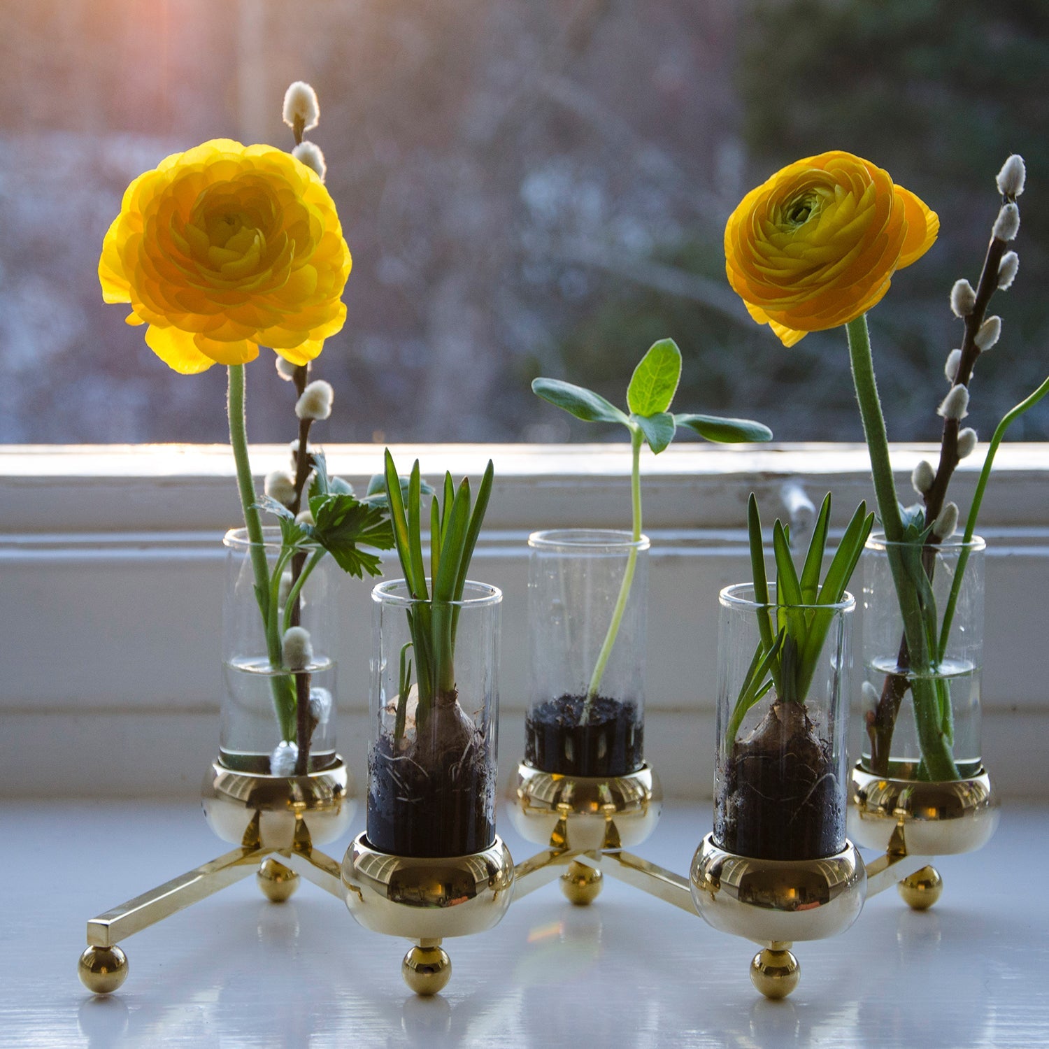 Constella Small Brass Candlestick