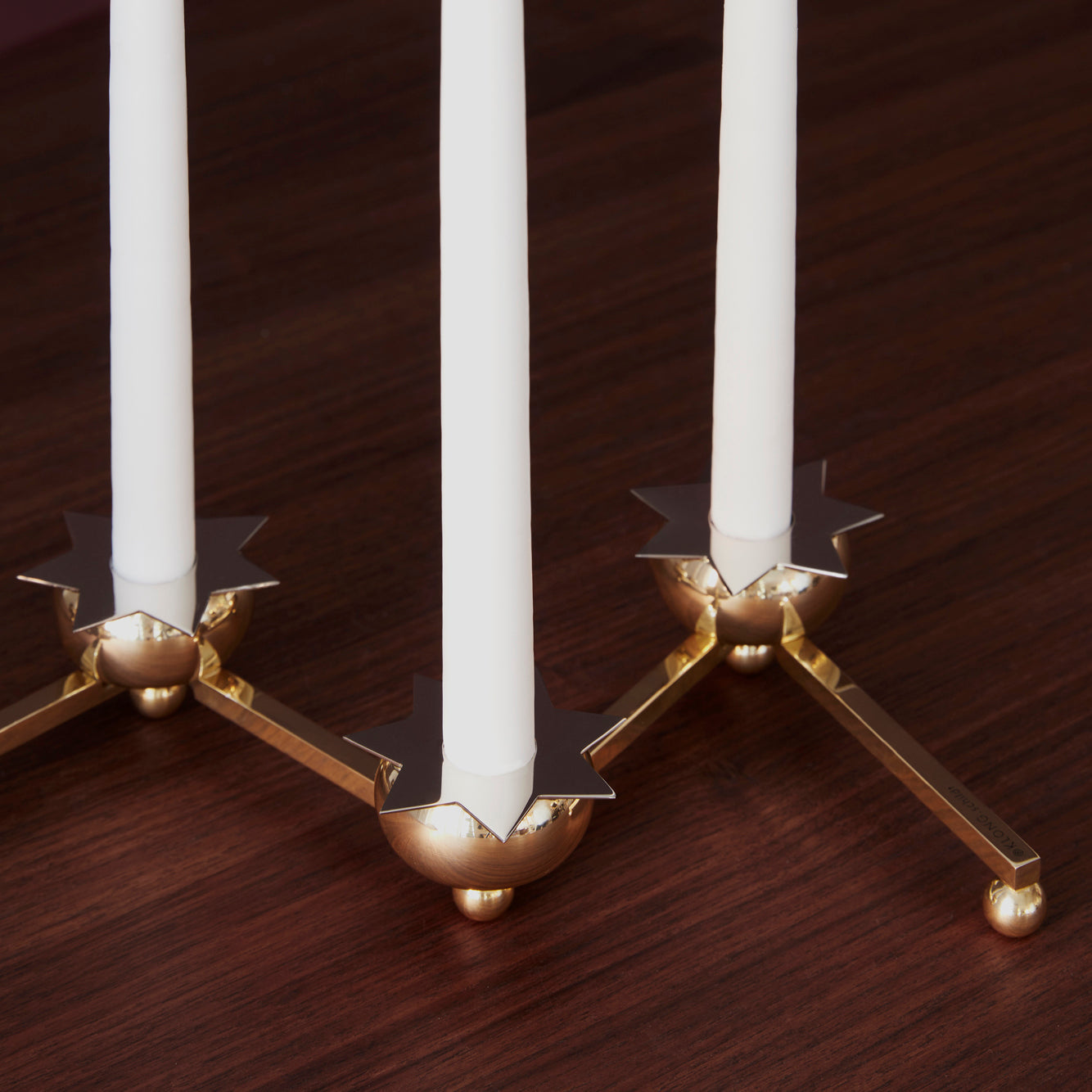 Constella Small Brass Candlestick
