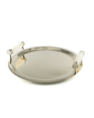 Angostura Round Tray with Cream Onyx Handles