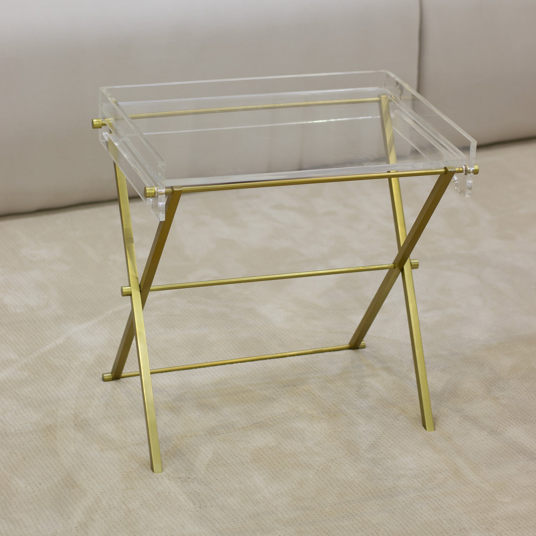 Acrylic Butler Tray with Stand