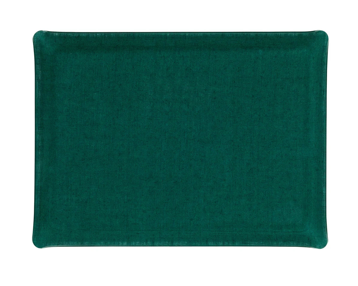 Acrylic Tray Emerald Green Linen
