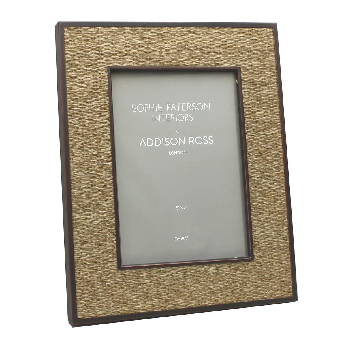 5x7 Faux Wheat Rattan Frame Bronze on Steel