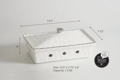 4-Piece Bundle of Rectangular Chafing Dish with Wavy Silver Rim
