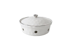 5-Piece Bundle of Small Round Chafing Dish with Wavy Silver Rim