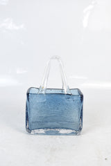 Blue Handbag Glass Sculpture
