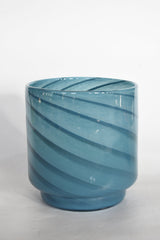 Blue Swirl Glass Cylinder