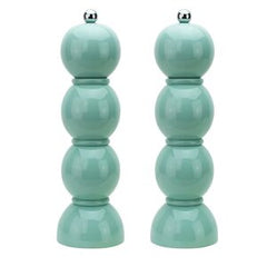 24 cm Bobbin Salt & Pepper Grinder Eau de Nil Lacquer on Rubber Wood