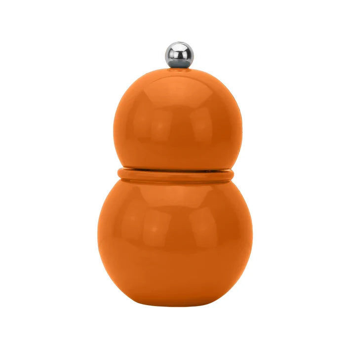 12 cm Bobbin Orange Salt & Pepper Grinder in Lacquer on Rubber Wood