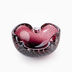 Amethyst Murano-Style Bullicante Dish